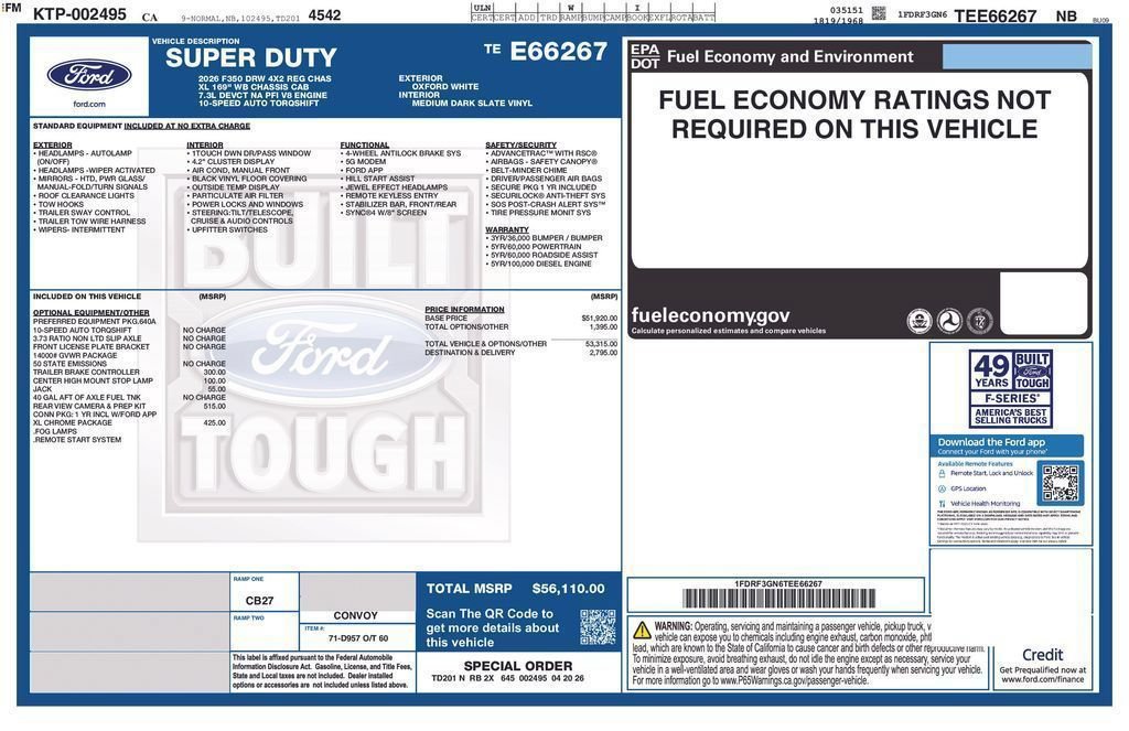 New 2026 Ford F350 XL w/ XL Chrome Package RWD image 5