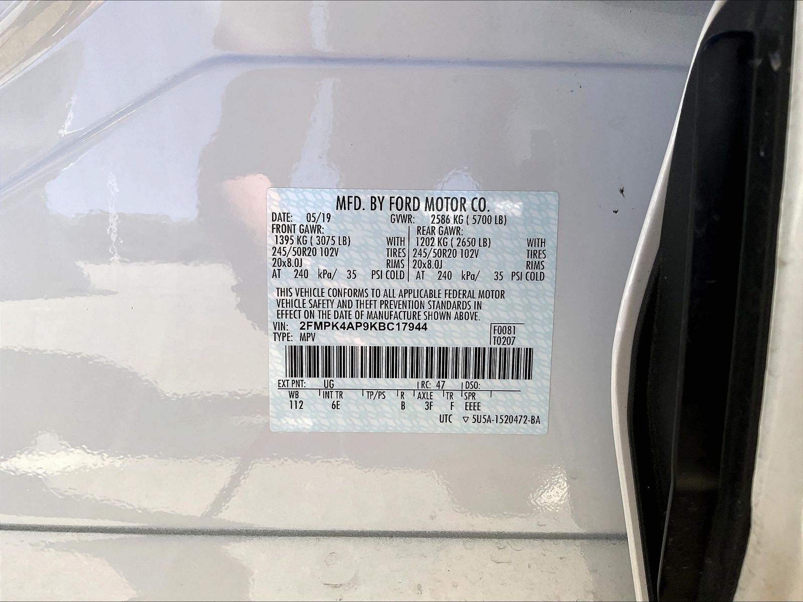 Used 2019 Ford Edge ST w/ Convenience Package AWD/4WD image 19