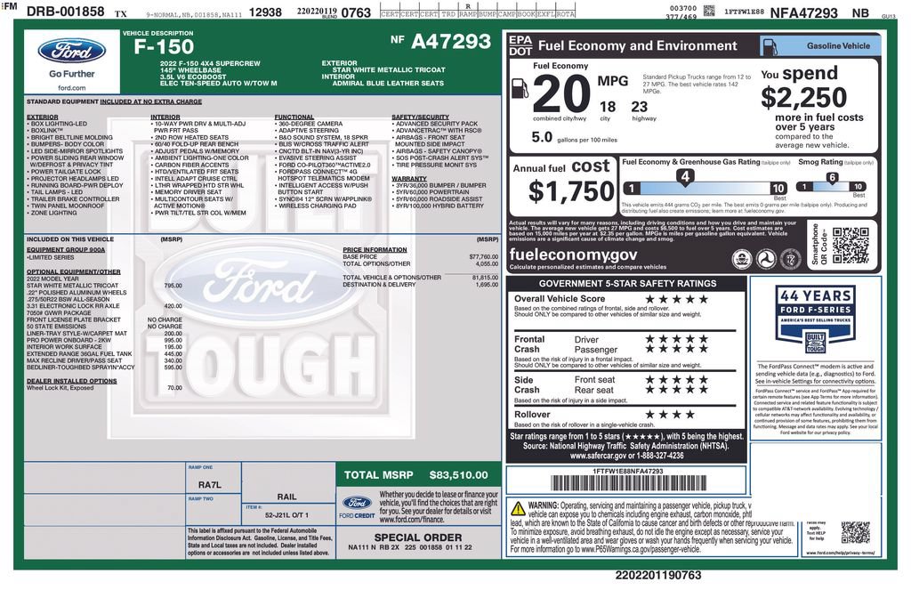 Used 2022 Ford F150 Limited AWD/4WD image 28