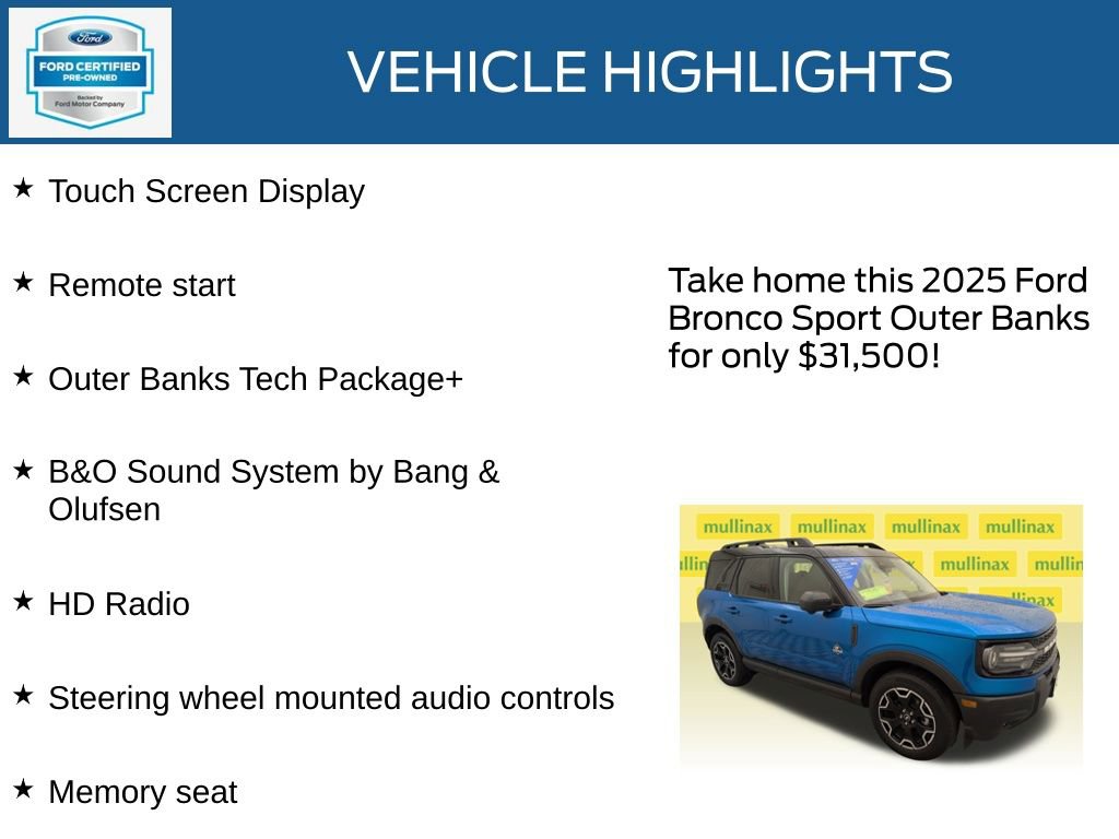 Used 2025 Ford Bronco Sport Outer Banks w/ Outer Banks Tech Package+ image 22