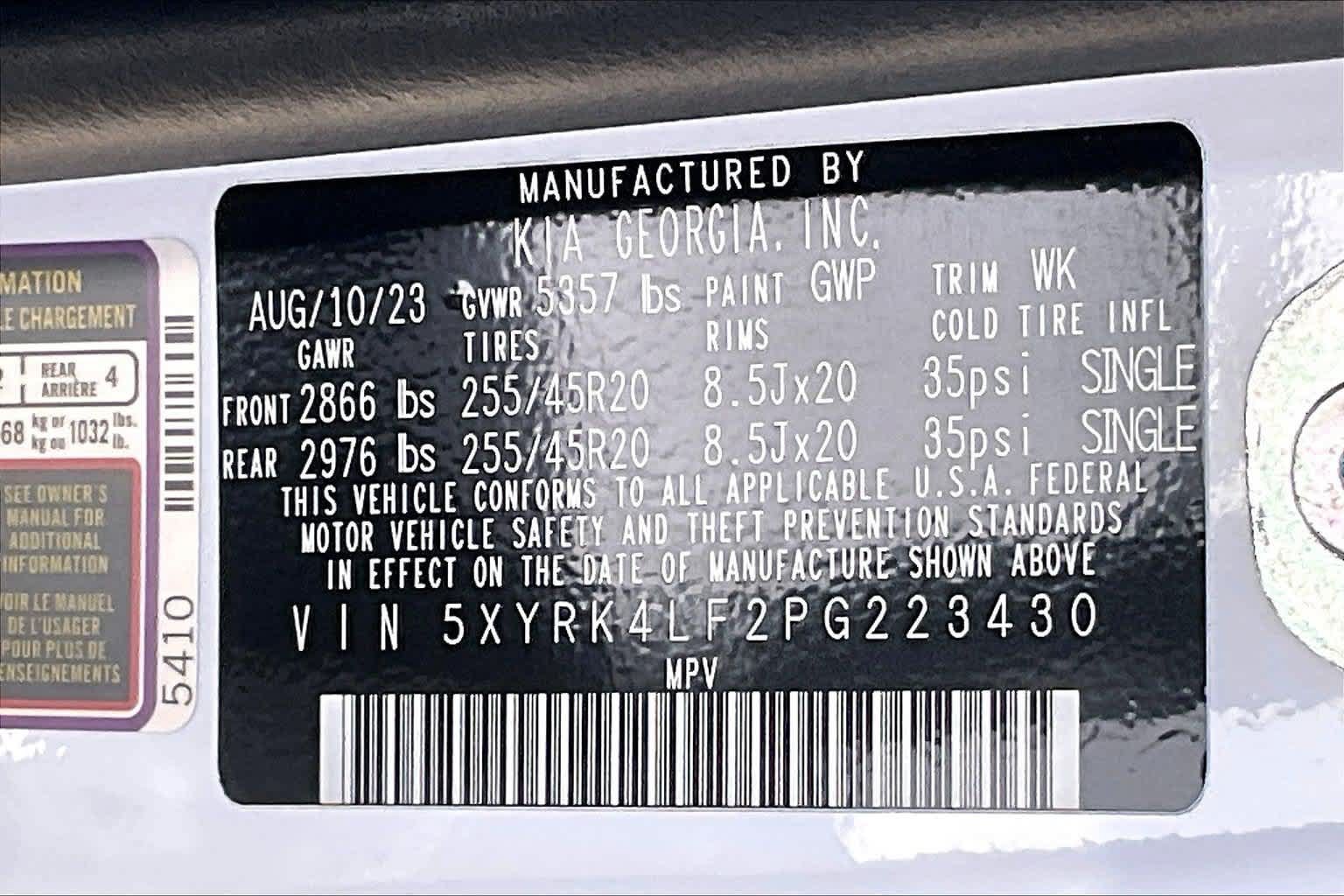 Certified 2023 Kia Sorento SX FWD image 18