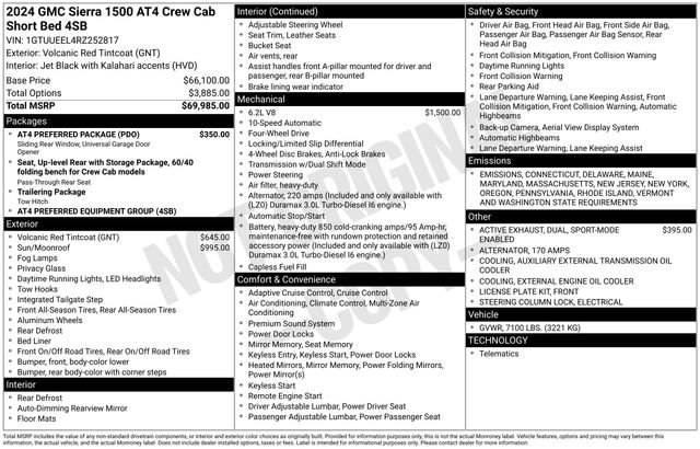 Used 2024 GMC Sierra 1500 AT4 w/ AT4 Preferred Package