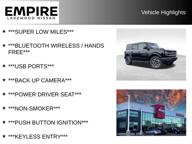 Used 2022 Ford Bronco Outer Banks AWD/4WD image 2