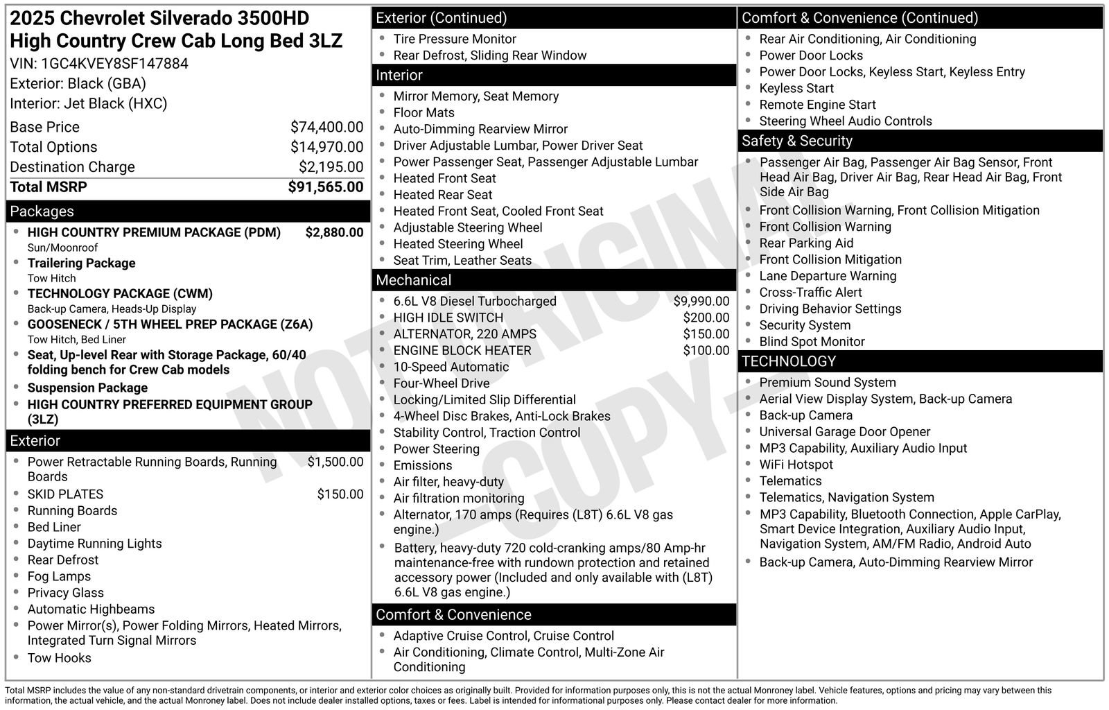 Used 2025 Chevrolet Silverado 3500 High Country w/ High Country Premium Package AWD/4WD image 21