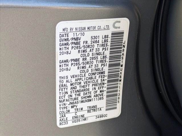 Used 2011 INFINITI FX35 2WD w/ Premium Pkg image 23