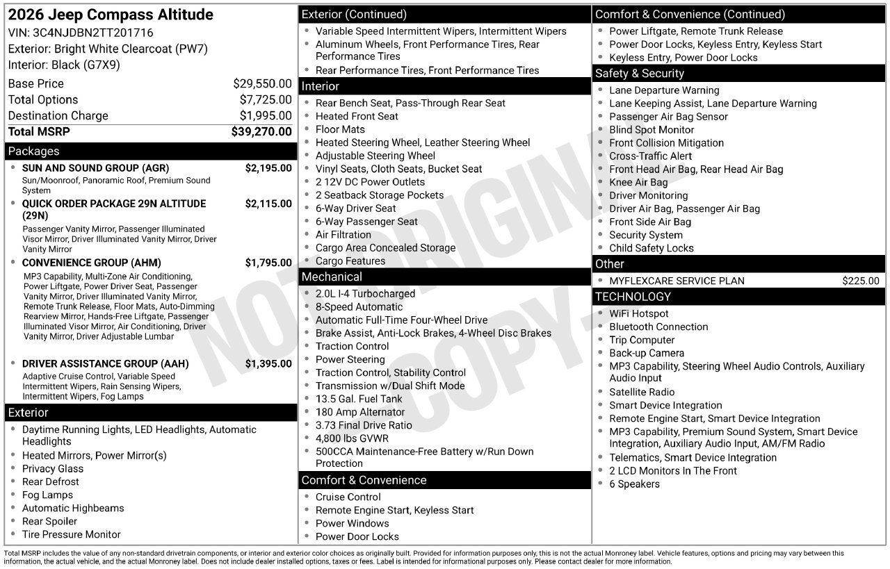 New 2026 Jeep Compass Latitude w/ Sun and Sound Group AWD/4WD image 31