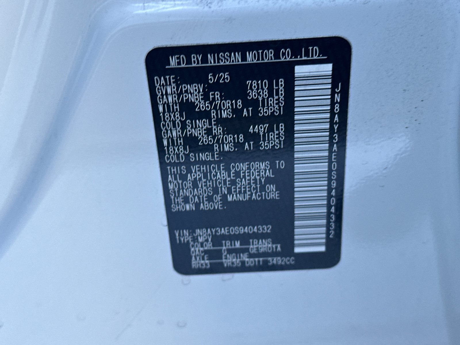 Used 2025 Nissan Armada SV AWD/4WD image 26