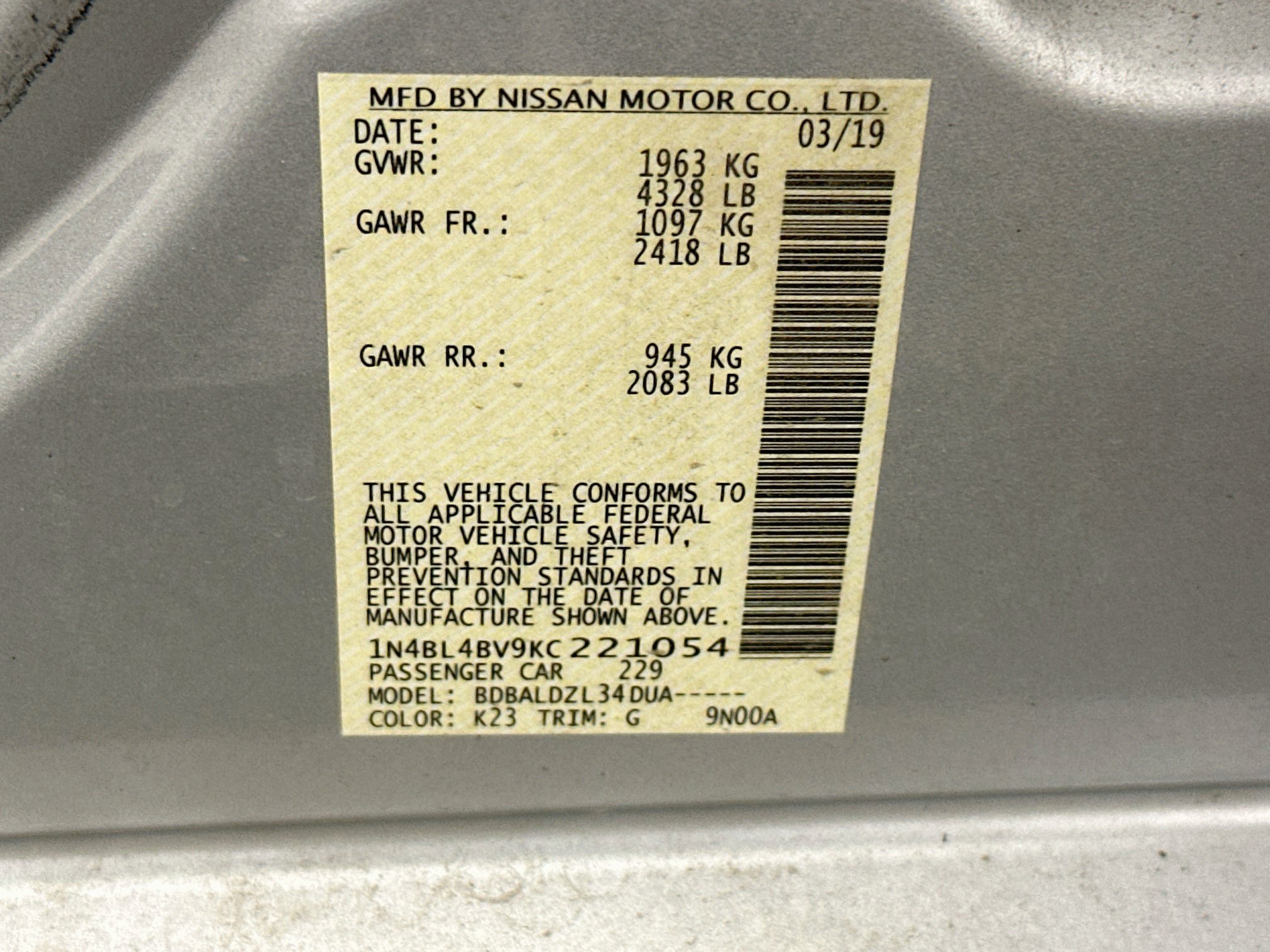 Used 2019 Nissan Altima 2.5 S FWD image 12