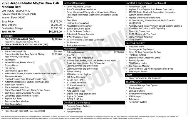 Used 2023 Jeep Gladiator Mojave w/ Cold Weather Group image 33