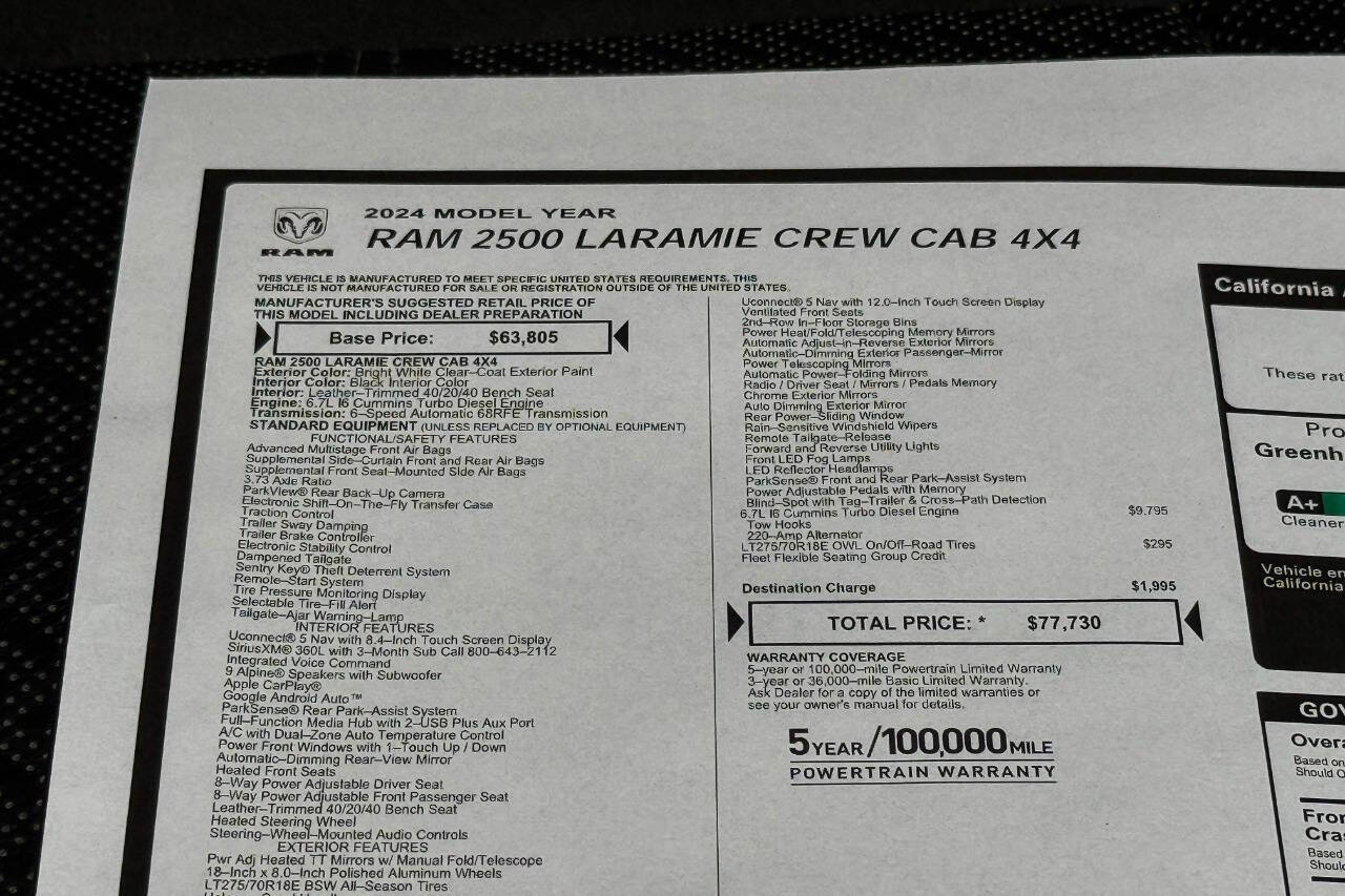 Used 2024 RAM 2500 Laramie w/ Safety Group AWD/4WD image 38