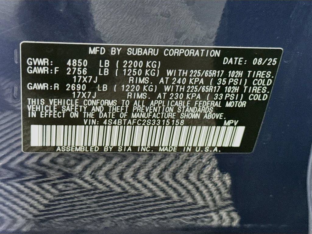 Certified 2025 Subaru Outback Premium AWD/4WD image 38