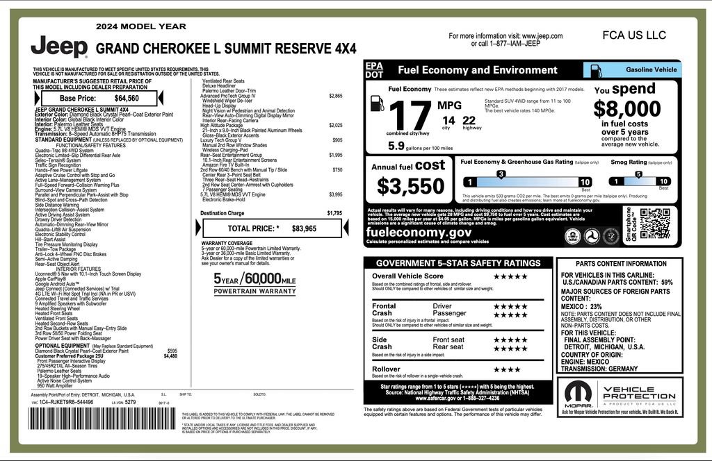 Used 2024 Jeep Grand Cherokee L Summit AWD/4WD image 2