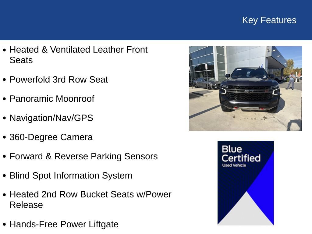 Used 2022 Chevrolet Tahoe Z71 w/ Luxury Package AWD/4WD image 35