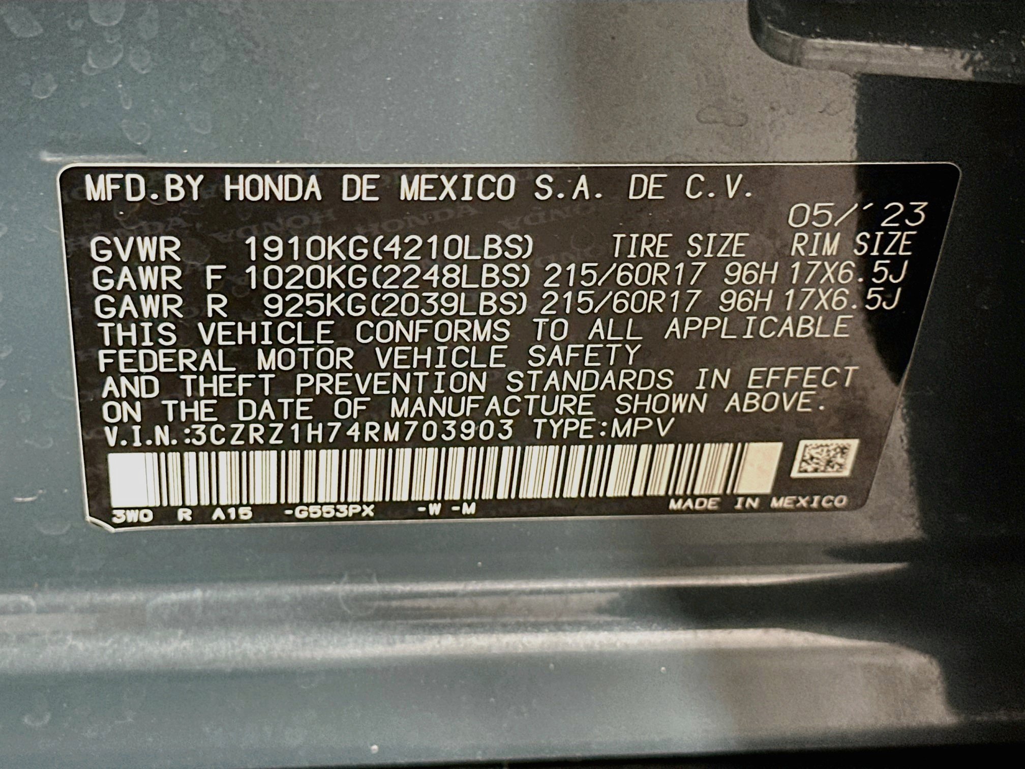 Used 2024 Honda HR-V EX-L image 12