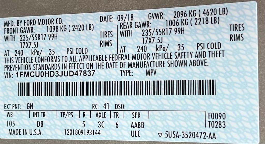Used 2018 Ford Escape SEL FWD image 38