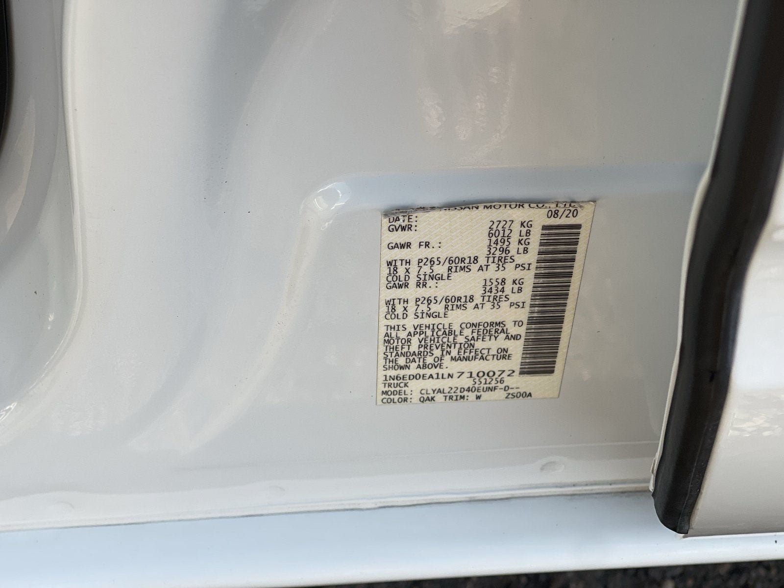 Used 2020 Nissan Frontier SV w/ Midnight Edition Floor Mats RWD image 34