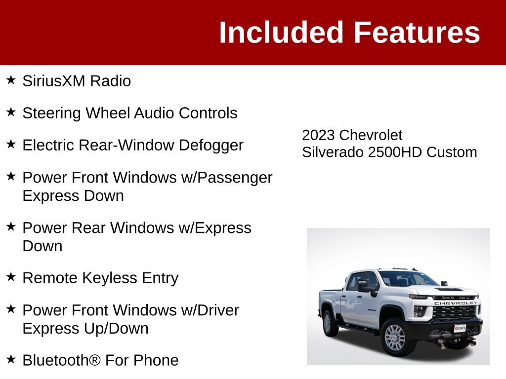 Used 2023 Chevrolet Silverado 2500 Custom w/ Custom Convenience Package AWD/4WD image 4