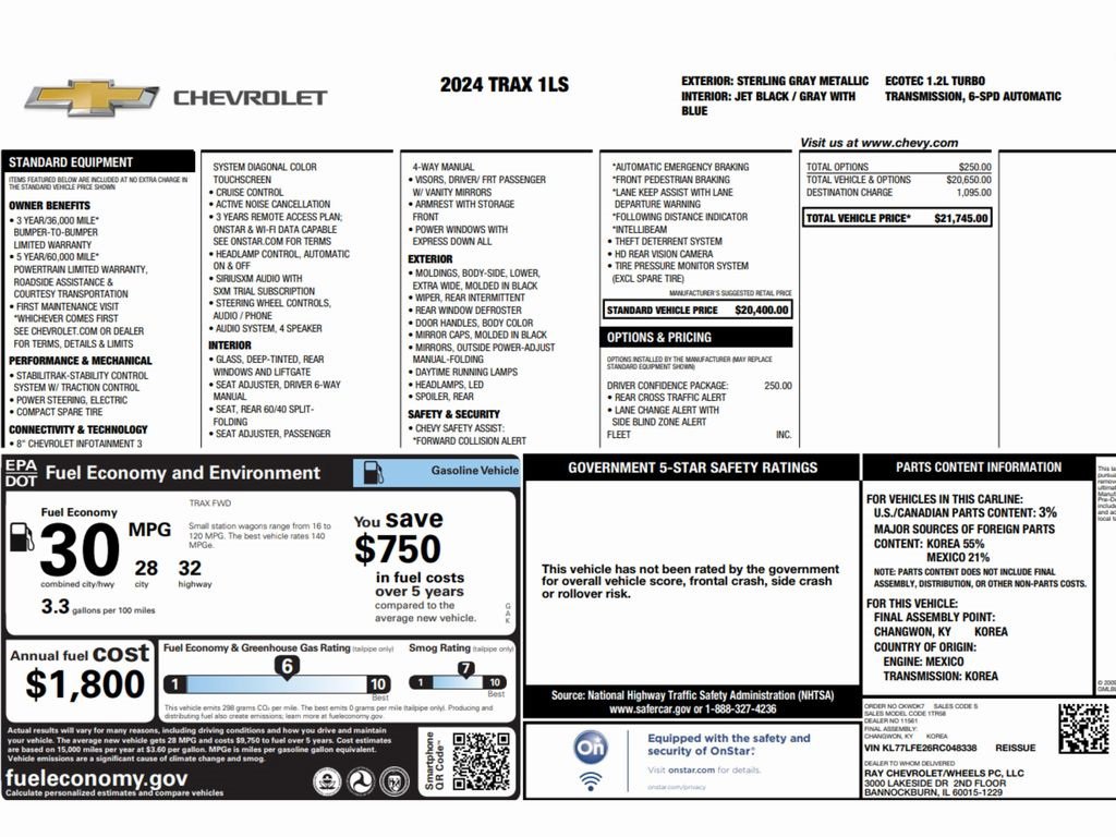 Used 2024 Chevrolet Trax LS w/ Driver Confidence Package image 2