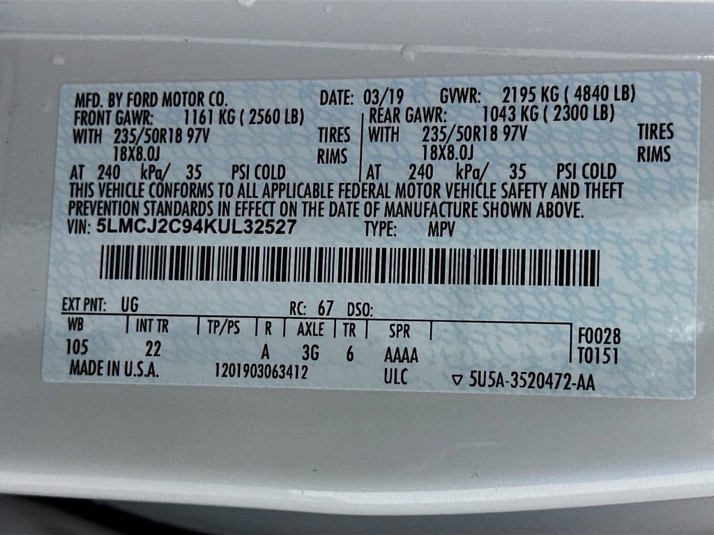 Used 2019 Lincoln MKC Select w/ Select Plus Package FWD image 33