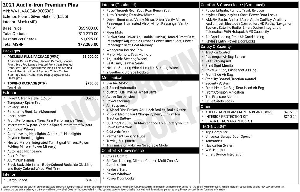 Used 2021 Audi e-tron Premium Plus w/ Premium Plus Package image 3