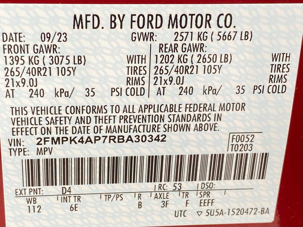 Used 2024 Ford Edge ST w/ Equipment Group 401A AWD/4WD image 50