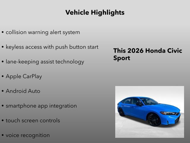 New 2026 Honda Civic Sport image 10
