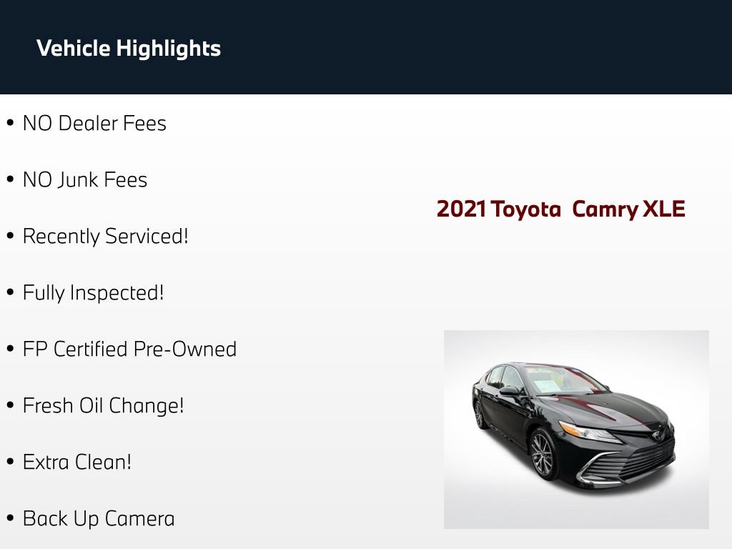 Used 2021 Toyota Camry XLE FWD image 53