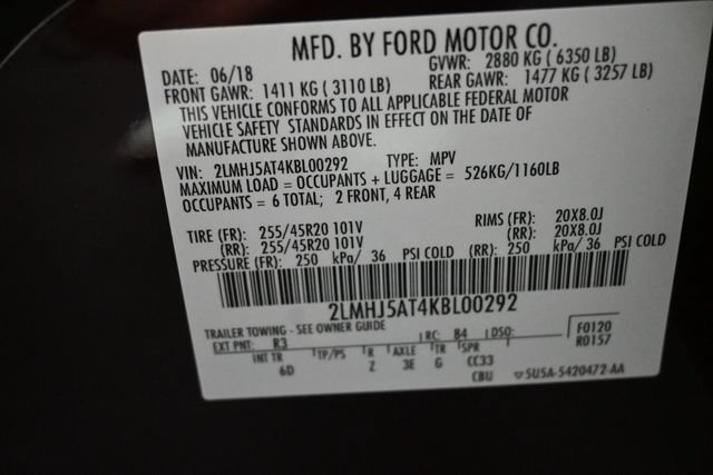 Certified 2019 Lincoln MKT AWD image 37