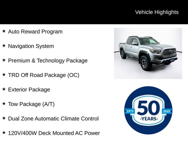 Used 2017 Toyota Tacoma TRD Off-Road w/ Premium & Technology Package AWD/4WD image 8