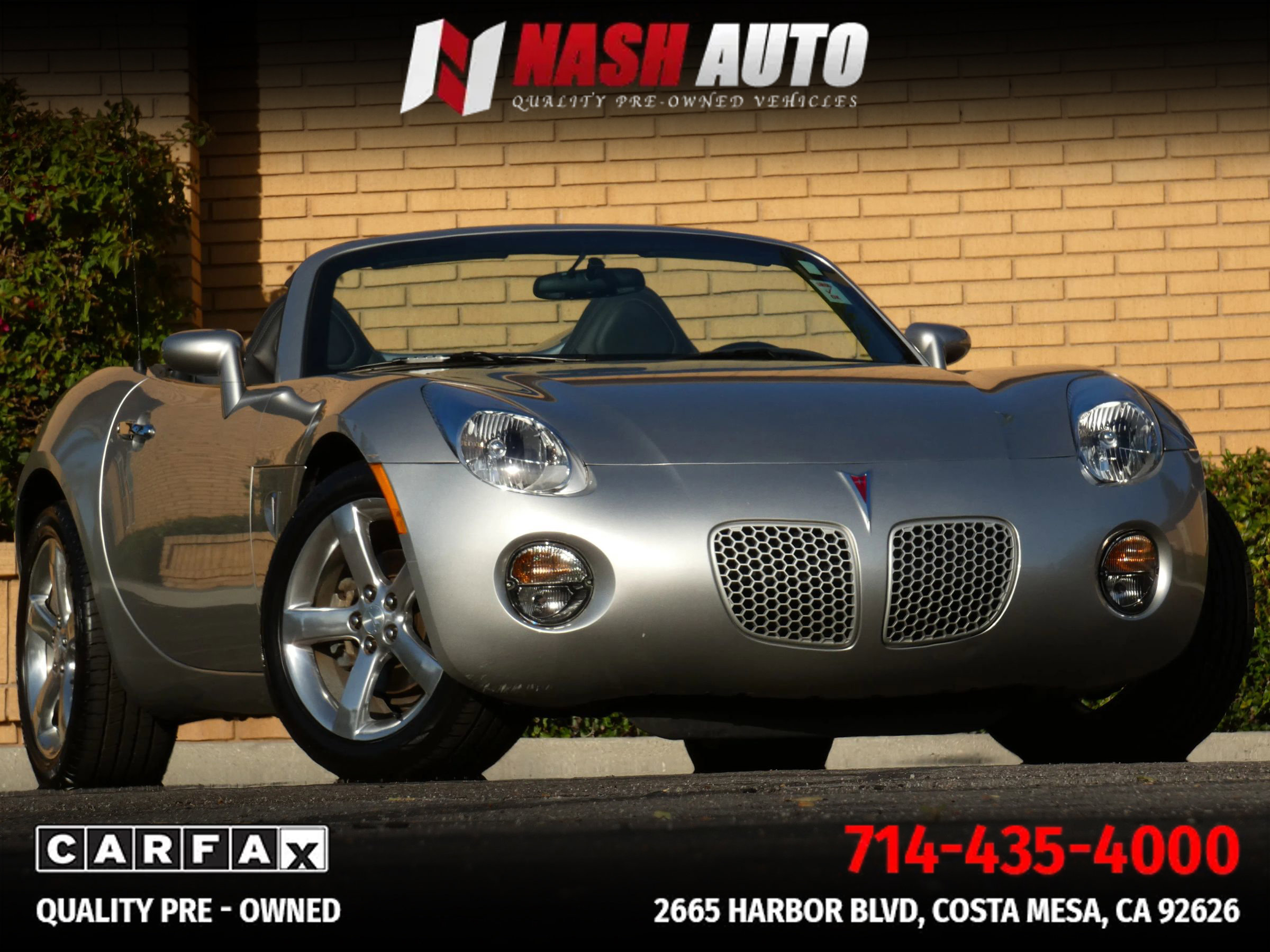Used 2007 Pontiac Solstice Convertible w/ Premium Package