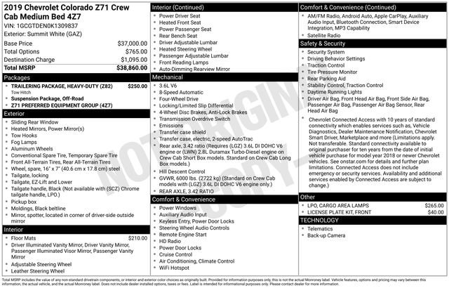 Used 2019 Chevrolet Colorado Z71 AWD/4WD image 38