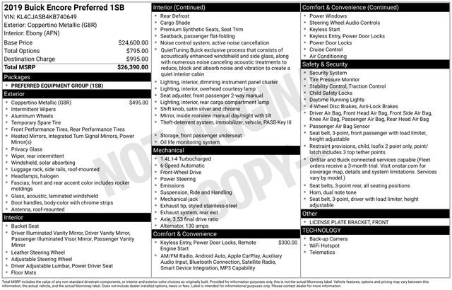 Used 2019 Buick Encore Preferred image 26