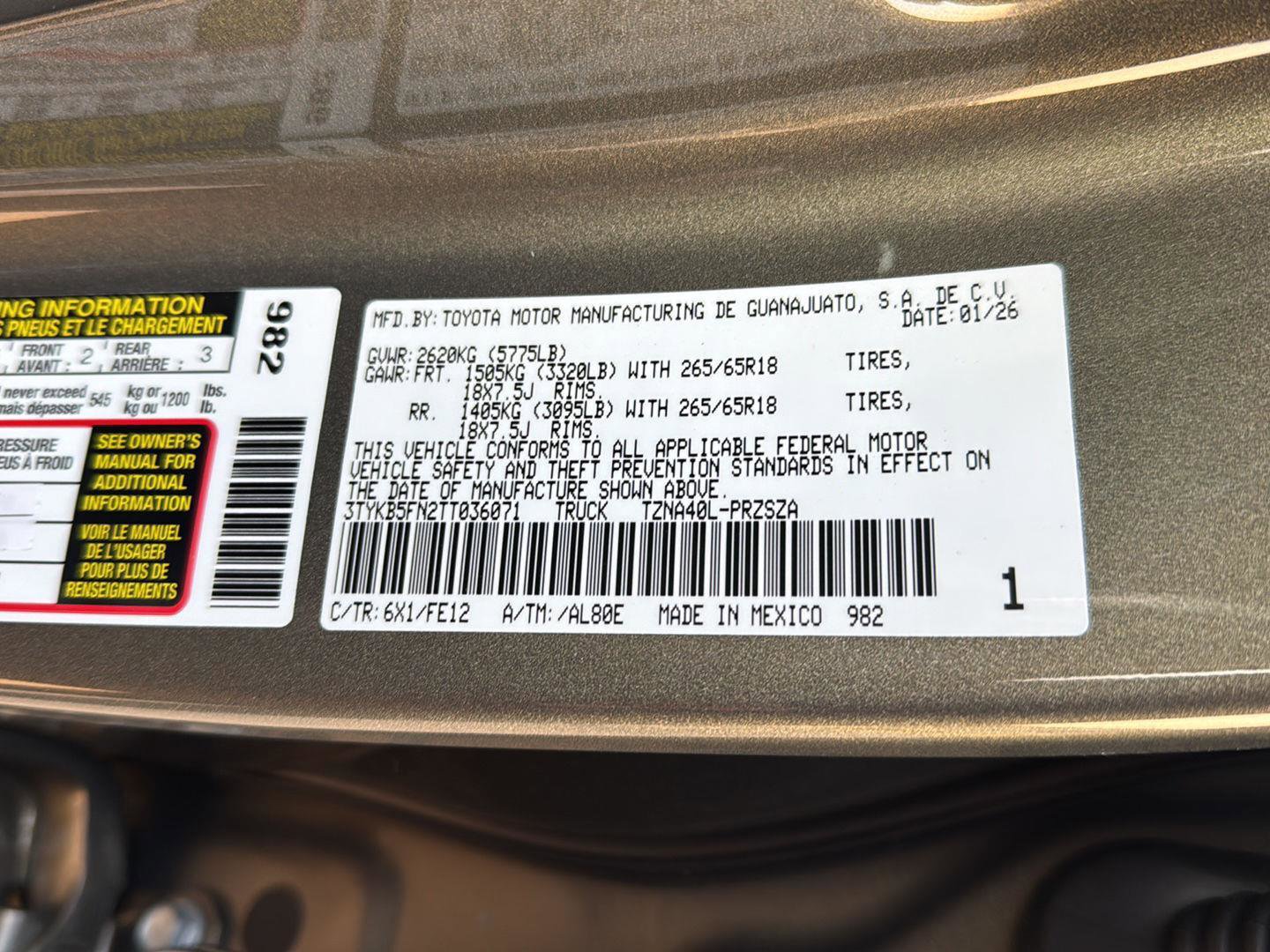 New 2026 Toyota Tacoma TRD Sport image 29