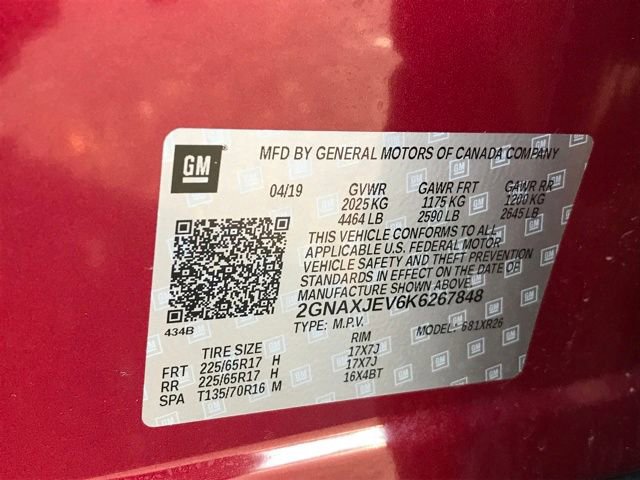 Certified 2019 Chevrolet Equinox LT w/ LPO, Floor Liner Package image 24