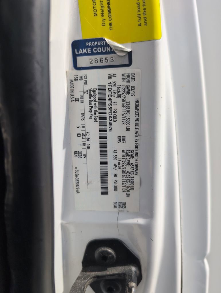 Used 2015 Ford E-450 and Econoline 450 Super Duty w/ Shuttle Bus Prep Package image 39