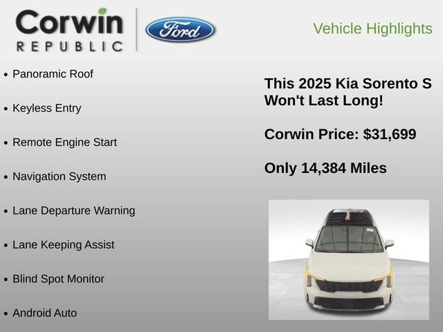 Used 2025 Kia Sorento S w/ Panoramic Sunroof Package FWD image 6