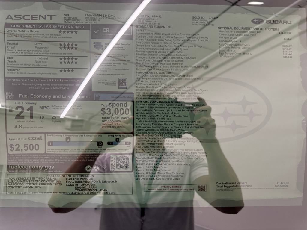 New 2025 Subaru Ascent Bronze Edition image 28