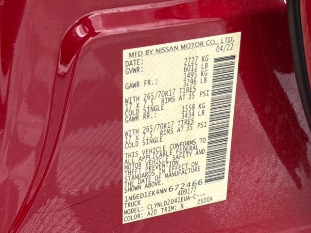 Used 2022 Nissan Frontier PRO-4X image 15