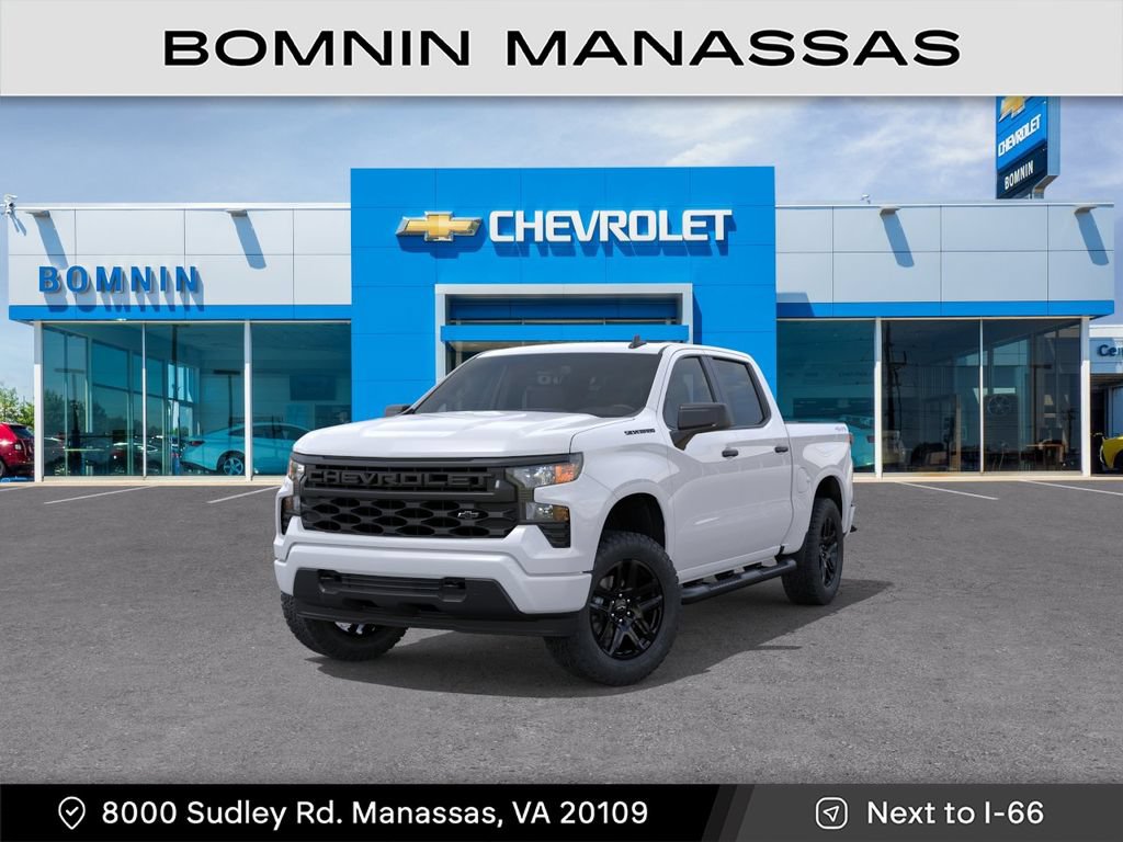 New 2026 Chevrolet Silverado 1500 Custom w/ Turbomax Blackout Package AWD/4WD image 1
