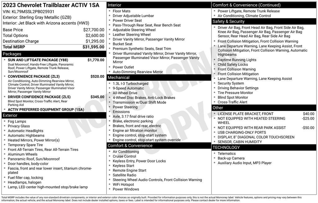 Used 2023 Chevrolet TrailBlazer ACTIV w/ Sun and Liftgate Package video 2