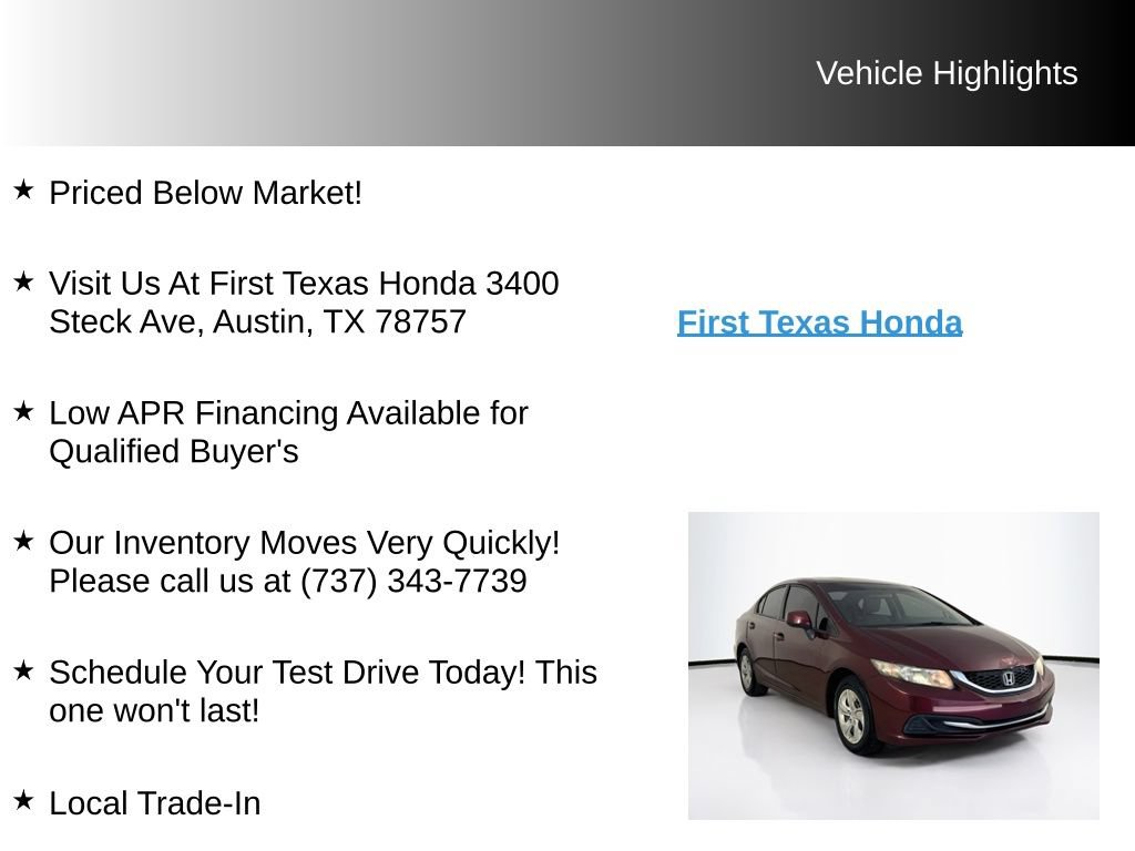 Used 2013 Honda Civic LX image 9