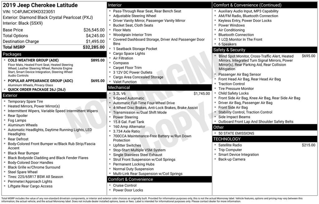 Used 2019 Jeep Cherokee Latitude w/ Cold Weather Group image 6