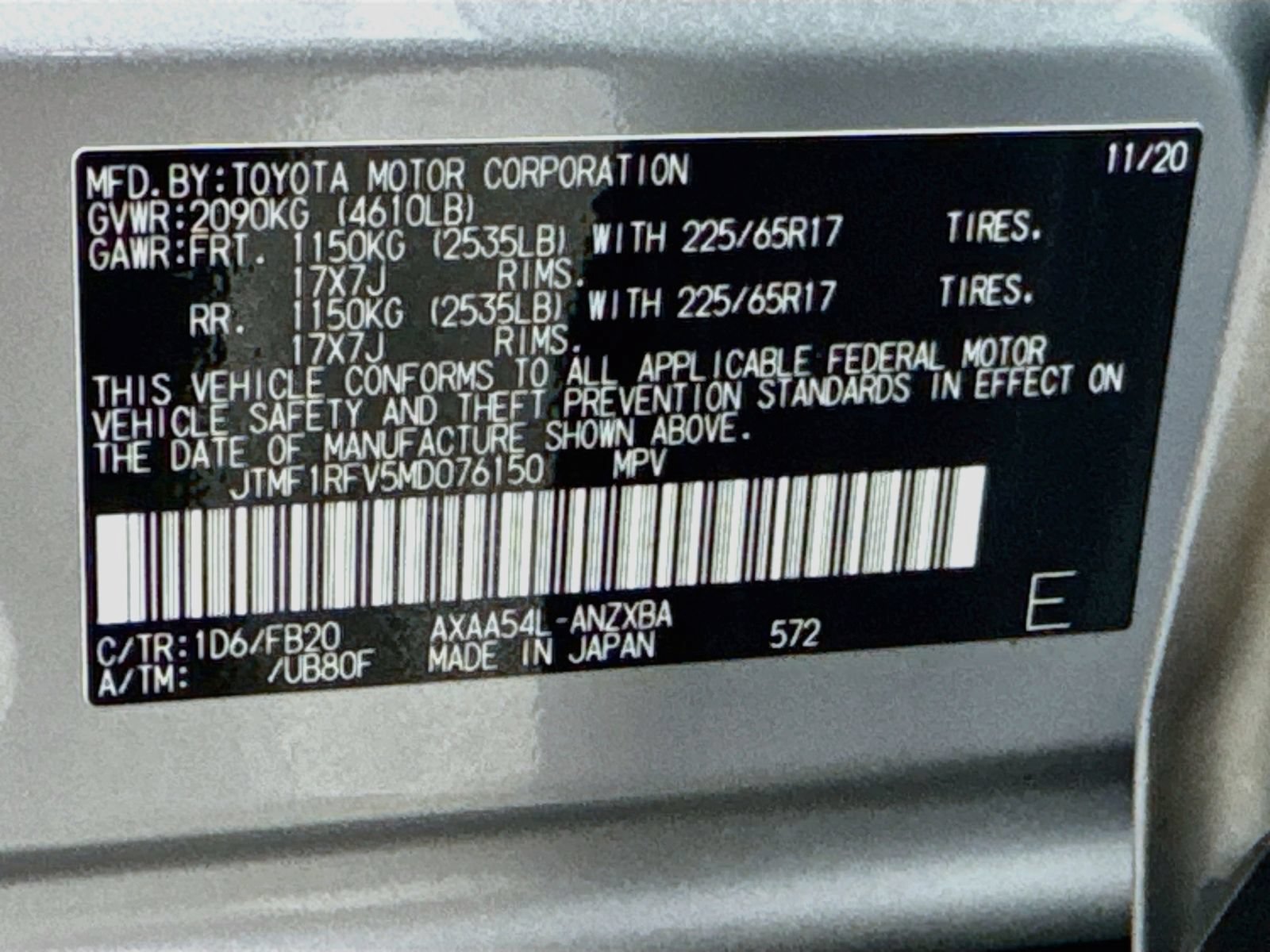 Certified 2021 Toyota RAV4 LE w/ Carpet Mat Package (TMS) AWD/4WD image 27