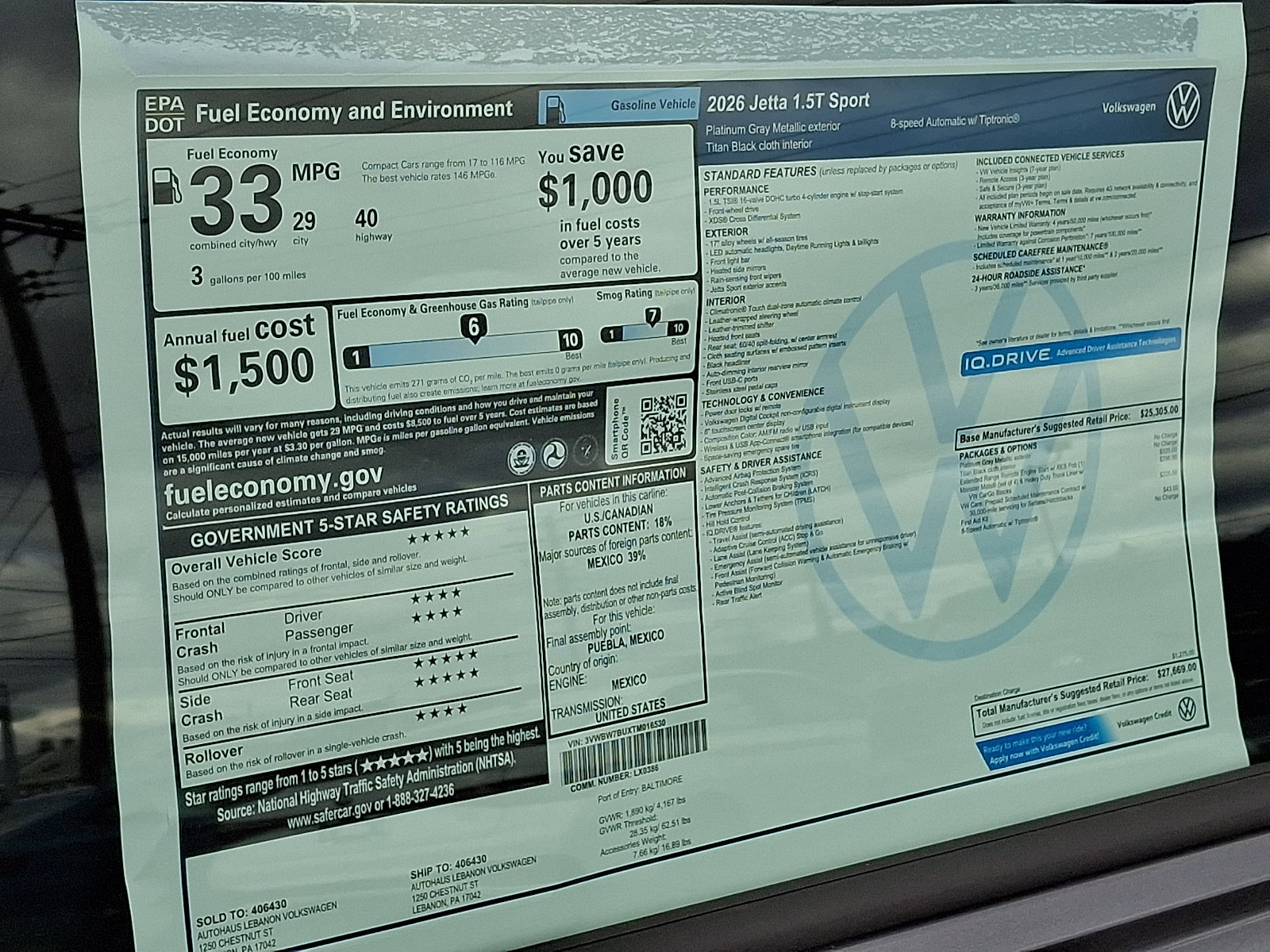 New 2026 Volkswagen Jetta Sport image 12