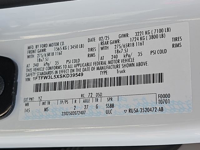 Used 2025 Ford F150 XLT w/ Equipment Group 301A Standard AWD/4WD image 35