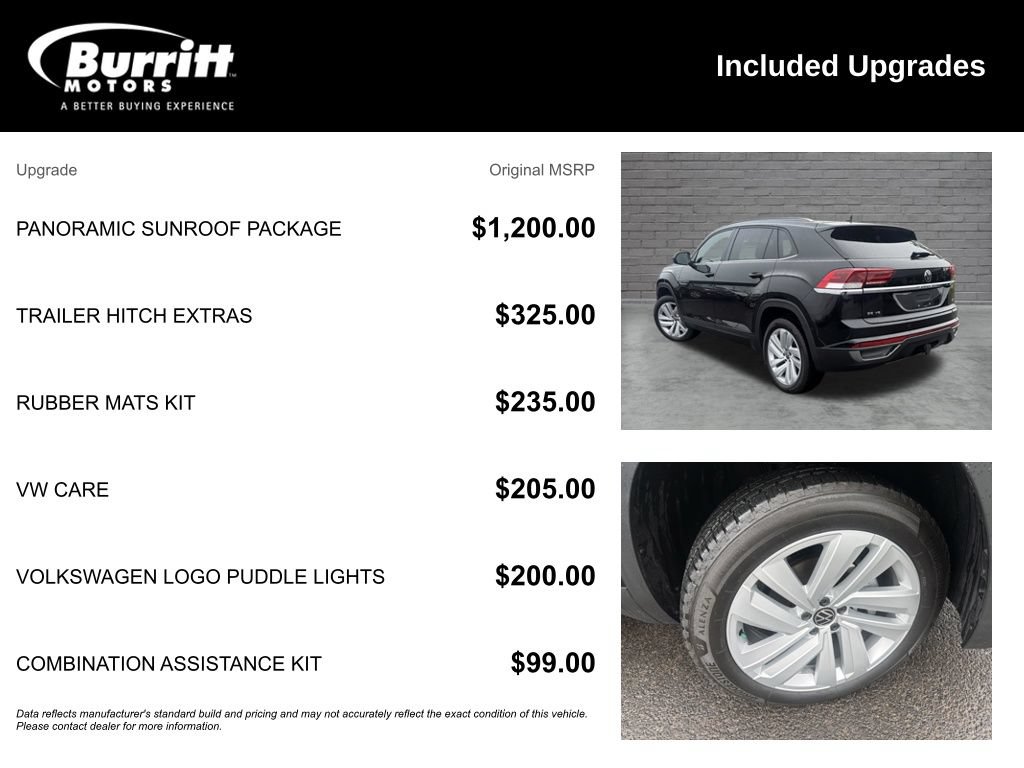 Used 2021 Volkswagen Atlas Cross Sport SE w/ Panoramic Sunroof Package AWD/4WD image 3