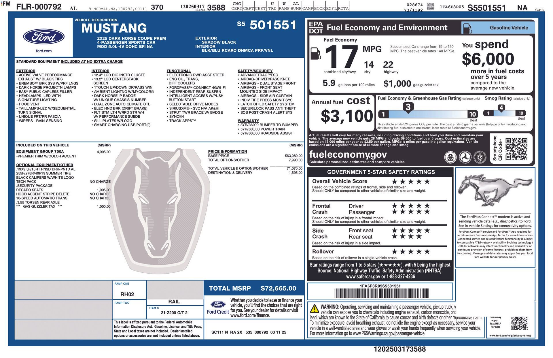 New 2025 Ford Mustang Dark Horse image 7