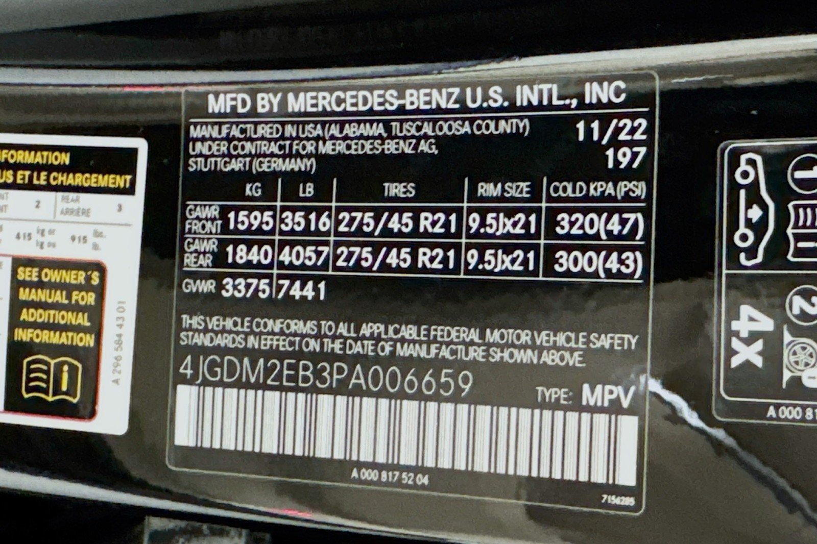 Certified 2023 Mercedes-Benz EQS 450+ 4MATIC SUV image 25