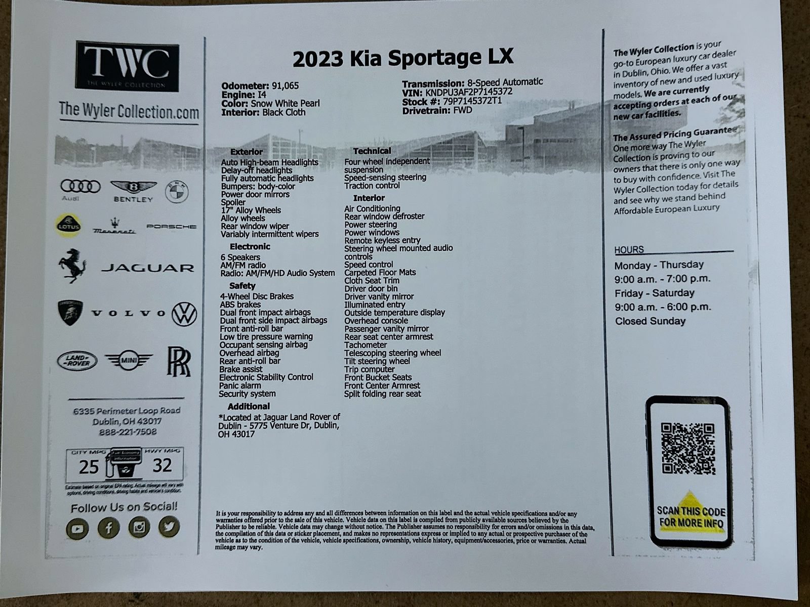 Used 2023 Kia Sportage LX FWD image 43