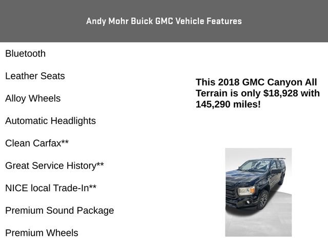 Used 2018 GMC Canyon All Terrain w/ Trailering Package AWD/4WD image 4